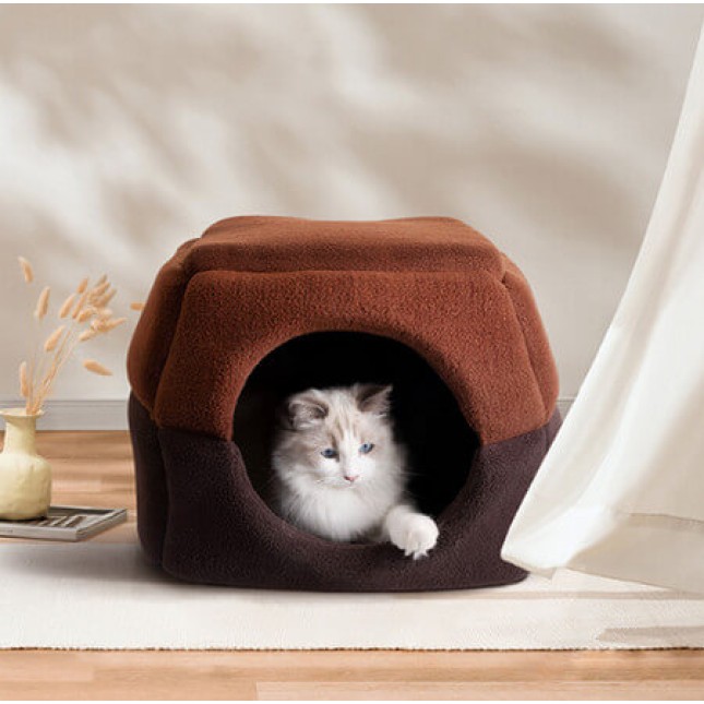Pawise Φωλιά Pop Tent κρεβάτι γάτας με μαλακή, παχιά γέμιση 42x38x18cm