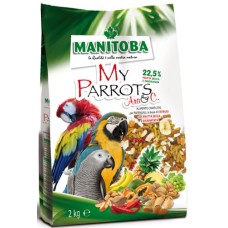 Manitoba Πλήρης τροφή για παπαγάλους που τείνουν να αποθηκεύουν λίπος στο συκώτι τους