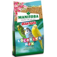 Manitoba συμπληρωματική τροφή για παπαγαλάκια φτιαγμένα με κόκκους, σπόρους και κομμάτια μπισκότου Manitoba συμπληρωματική τροφή για παπαγαλάκια φτιαγμένα με κόκκους, σπόρους και κομμάτια μπισκότου
