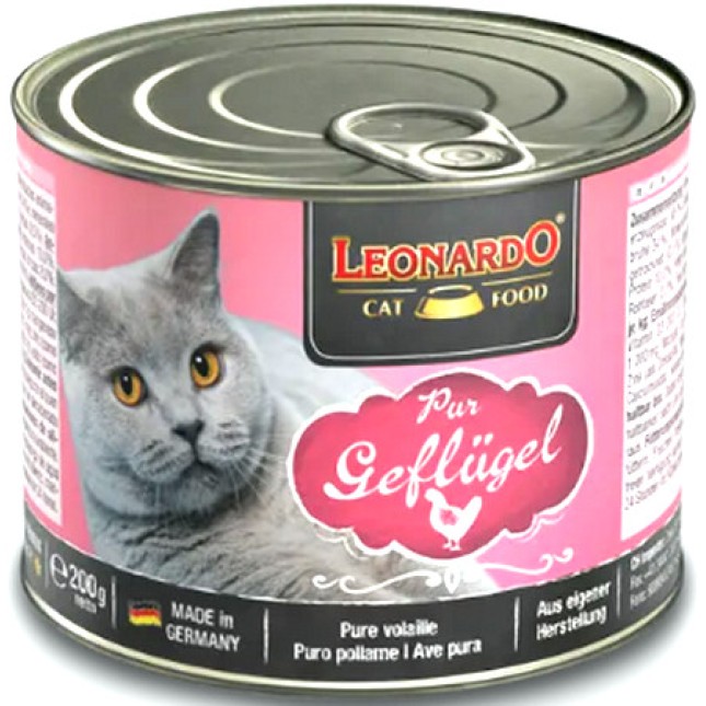Leonardo κονσέρβα για γάτες με πουλερικά με εξαιρετική γεύση και πεπτικότητα