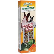 Manitoba Stick για νάνους, κουνέλια με λαχανικά 70gr 2 τεμάχια