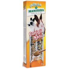 Manitoba Stick για νάνους, κουνέλια με μέλι 70gr 2 τεμάχια