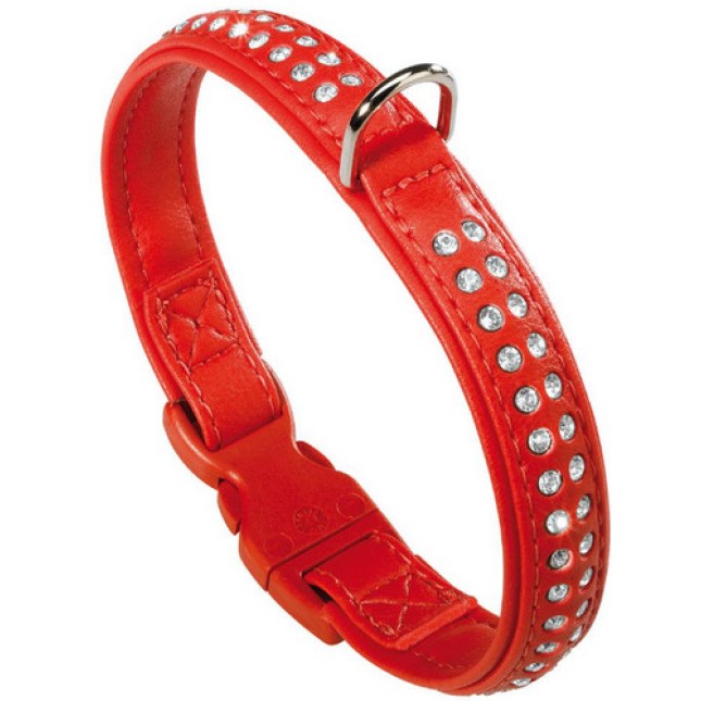 Ferplast περιλαίμιο σκύλου lux c20/35 κόκκινο A: 35 cm - B: 20 mm