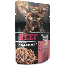 Υγρή τροφή για γάτες σε φακελάκι προσεκτικά μαγειρεμένο με ζουμερό πατέ από βοδινό & λάδι σολομού