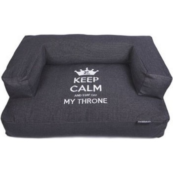 Lex & Max Καναπές κρεβάτι σκύλου υψηλής ποιότητας Keep calm με αφαιρούμενο κάλυμμα μαύρο Lex & Max Καναπές κρεβάτι σκύλου υψηλής ποιότητας Keep calm με αφαιρούμενο κάλυμμα μαύρο