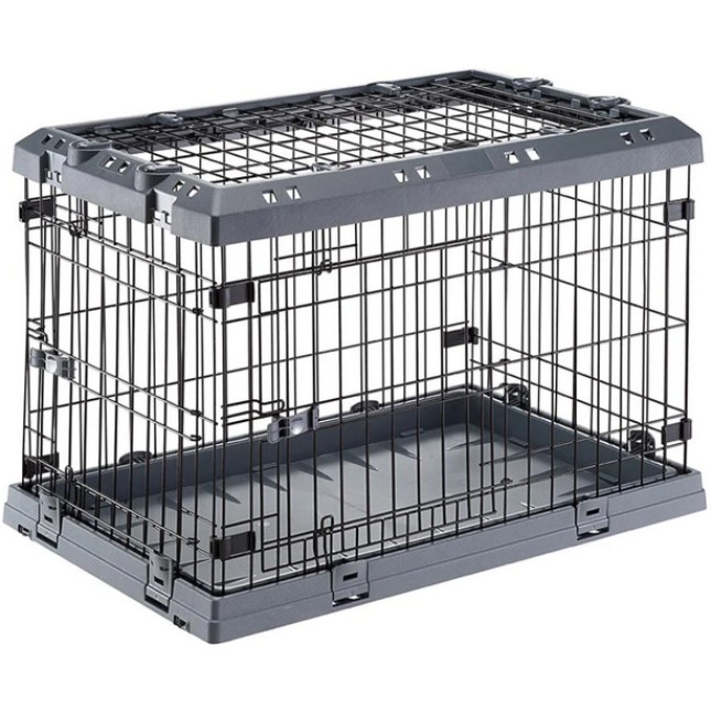 Ferplast Πτυσσόμενο κλουβί μεταφοράς μαύρο 75 77 x 51 x h55 cm Ferplast Πτυσσόμενο κλουβί μεταφοράς μαύρο 75 77 x 51 x h55 cm