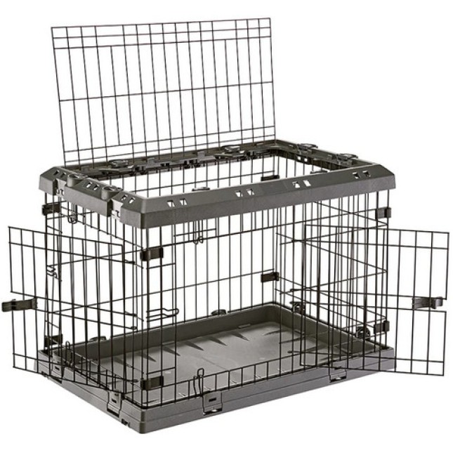 Ferplast Πτυσσόμενο κλουβί μεταφοράς μαύρο 75 77 x 51 x h55 cm Ferplast Πτυσσόμενο κλουβί μεταφοράς μαύρο 75 77 x 51 x h55 cm