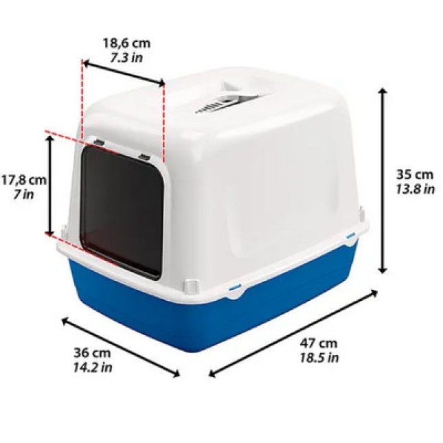 Ferplast κλειστή τουαλέτα home ariel 10 36x47x35cm Ferplast κλειστή τουαλέτα home ariel 10 36x47x35cm