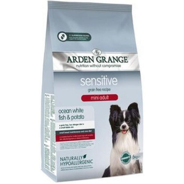 Arden Grange πλήρης, super premium τροφή για ενήλικους ευαίσθητους σκύλους μικρόσωμων φυλών