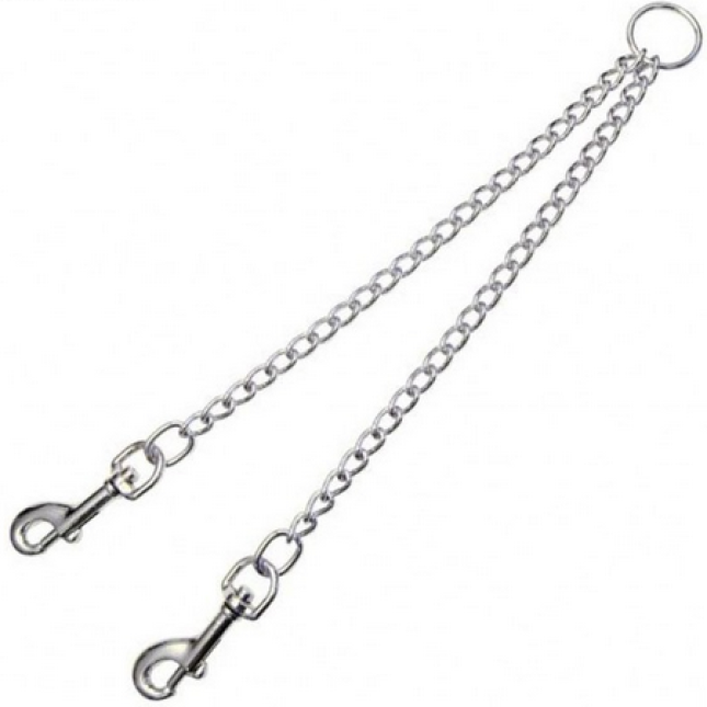 Gloria οδηγός αλυσίδα για 2 σκύλους 25cm X 3mm Gloria οδηγός αλυσίδα για 2 σκύλους 25cm X 3mm
