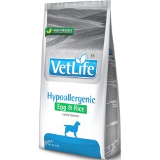 Farmina Vet Life NTRL Hipo πλήρης διαιτητική υποαλλεργική τροφή για σκύλους με Αυγό/Ρύζι