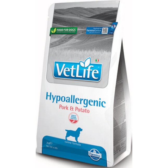 Farmina Vet Life NTRL Hipo πλήρης διαιτητική υποαλλεργική τροφή για σκύλους με χοιρινό/πατάτα