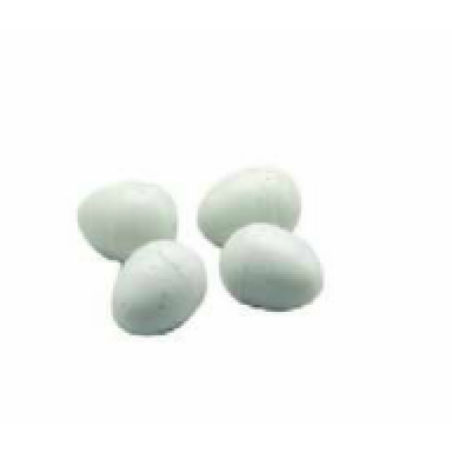 2GR Αυγά λευκά μικρά πλαστικά για ωδικά πτηνά O1,3x1,6cm