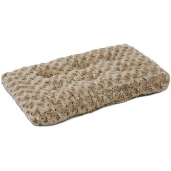 Midwest Quiet time γούνινο πλεχτό τετράγωνο κρεβάτι καφέ 43x28cm