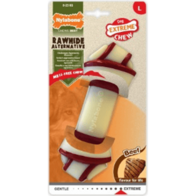 Nylabone σκληρό κόκκαλο με γεύση βοδινού L Nylabone σκληρό κόκκαλο με γεύση βοδινού L
