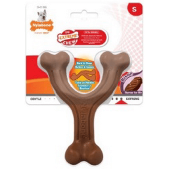 Nylabone κόκκαλο για δυνατούς μασητές γεύση βίσωνα S