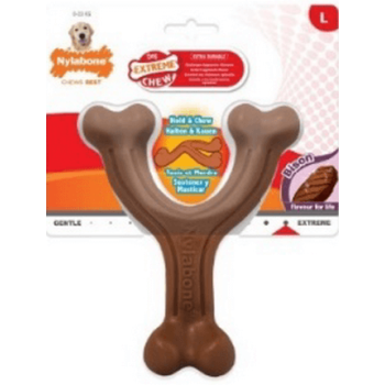 Nylabone κόκκαλο για δυνατούς μασητές γεύση βίσωνα L Nylabone κόκκαλο για δυνατούς μασητές γεύση βίσωνα L