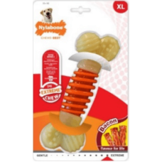 Nylabone σκληρό κόκκαλο με γεύση μπέικον action L Nylabone σκληρό κόκκαλο με γεύση μπέικον action L
