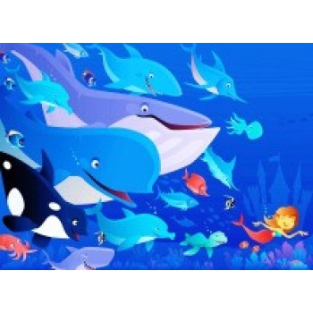 ΕΝΥΔΡΕΙΟ ΜΕ ΑΦΙΣΑ ΦΑΛΑΙΝΕΣ KIT DECO 35AF WHALES BLUE 35*20*30