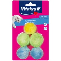 Vitakraft cat toy γούνινες μπάλες με κουδουνάκι 5τμχ