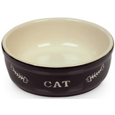 Nobby Κεραμικό Πιάτο Γάτας, CAT μαύρο-μπεζ O13,5x5cm, 250ml Nobby Κεραμικό Πιάτο Γάτας, CAT μαύρο-μπεζ O13,5x5cm, 250ml