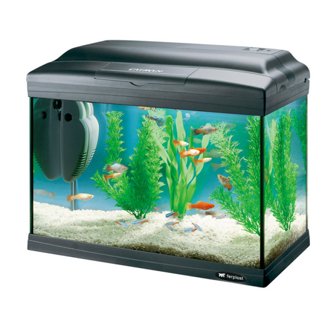 ferplast ενυδρείο cayman 40 plus μαύρο 41,5x21,5x34cm21lt