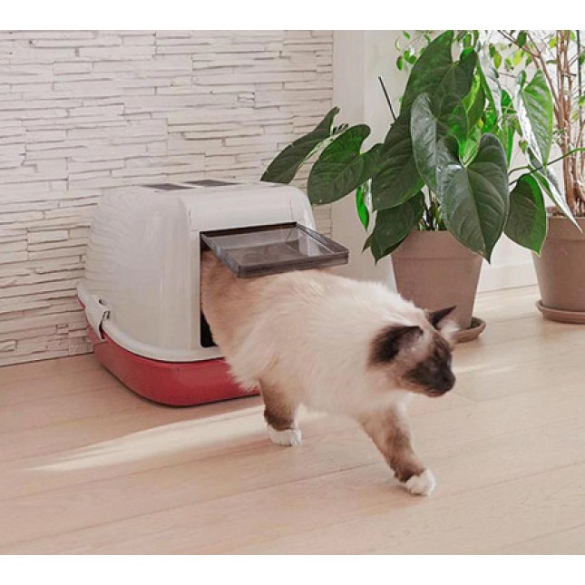 Ferplast τουαλέτα γάτας home magix κατασκευασμένη από ανακυκλωμένο πλαστικό