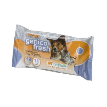 Ferplast μαντηλάκια καθαρισμού genico fresh talc 15τμχ