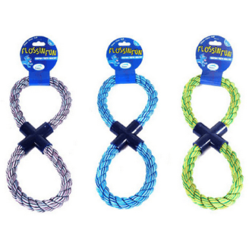 Happypet παιχνίδι flossin fun στριφτό κορδόνι σε σχήμα 8 large Happypet παιχνίδι flossin fun στριφτό κορδόνι σε σχήμα 8 large