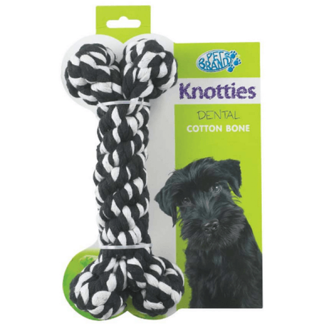 Pet Brands Knotty puppy κόκκαλο από σχοινί μεγάλο dog 18 x 28 x 4cm