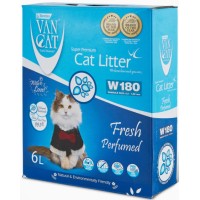 Van Cat Λευκή ψιλή άμμος υγιεινής από 100% μπετονίτη με άρωμα φρεσκάδας 5,1kg - 6lt