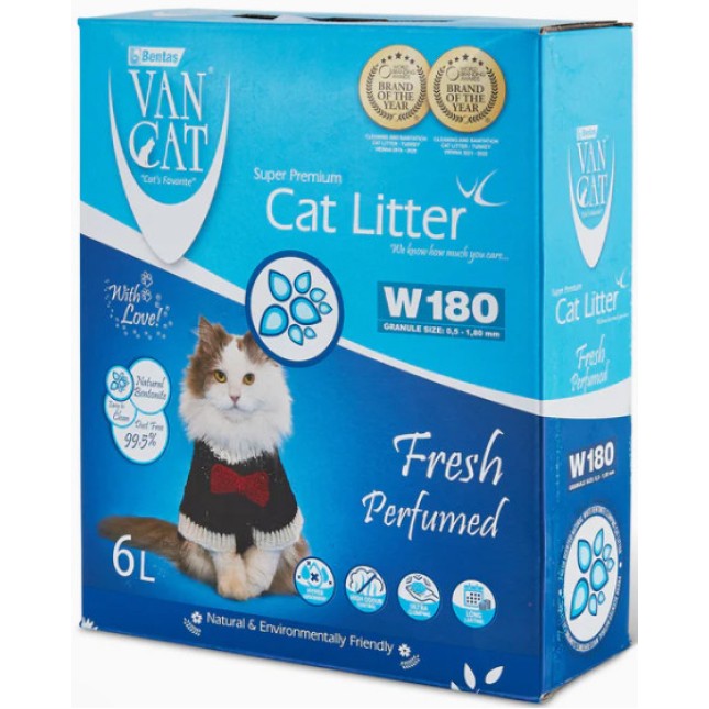 Van Cat Λευκή ψιλή άμμος υγιεινής από 100% μπετονίτη με άρωμα φρεσκάδας 5,1kg - 6lt Van Cat Λευκή ψιλή άμμος υγιεινής από 100% μπετονίτη με άρωμα φρεσκάδας 5,1kg - 6lt