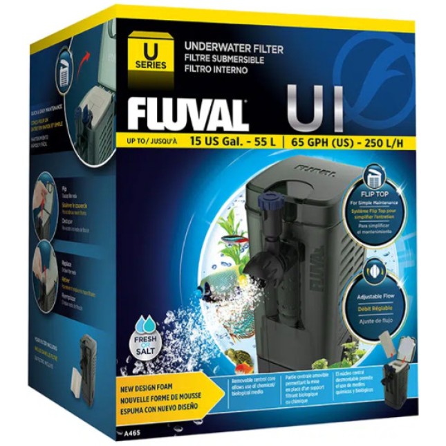 Fluval εσωτερικό φίλτρο σειρά U προσφέρει εξαιρετικό φιλτράρισμα 3 σταδίων