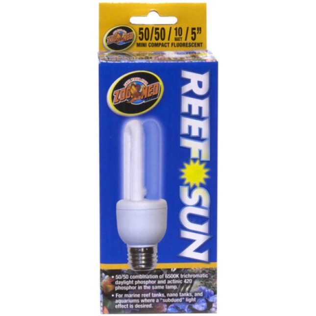 Zoo Med λάμπα φωτός ReefSun 50/50 Mini Compact Fluorescent 10w Zoo Med λάμπα φωτός ReefSun 50/50 Mini Compact Fluorescent 10w