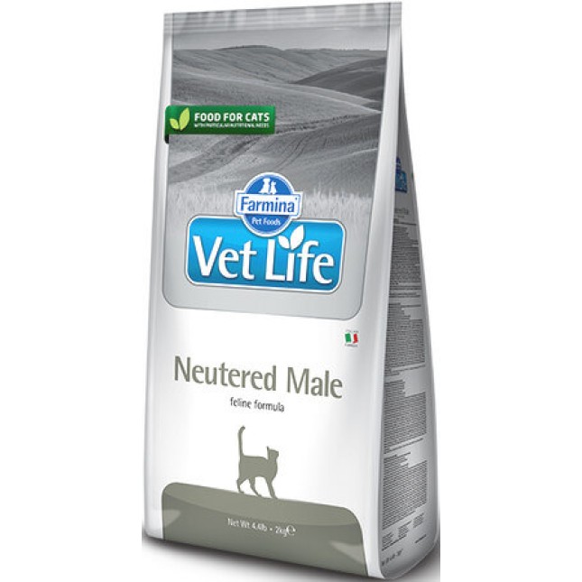 Farmina Vet Life NTRL διαιτητική τροφή για διαχείριση των αρσενικών στειρωμένων ενήλικων γατών