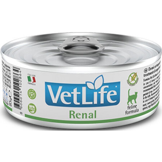 Farmina Vet Life NTRL διαιτητική τροφή γάτας για χρόνια ή προσωρινή νεφρική ανεπάρκεια 85gr Farmina Vet Life NTRL διαιτητική τροφή γάτας για χρόνια ή προσωρινή νεφρική ανεπάρκεια 85gr