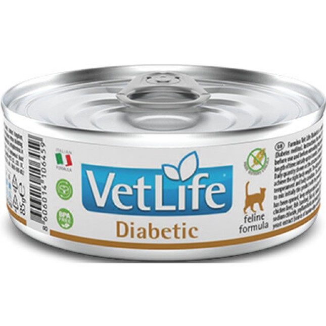 Farmina Vet Life NTRL διαιτητική τροφή για γάτες για τη ρύθμιση σακχαρώδη διαβήτη 85gr Farmina Vet Life NTRL διαιτητική τροφή για γάτες για τη ρύθμιση σακχαρώδη διαβήτη 85gr