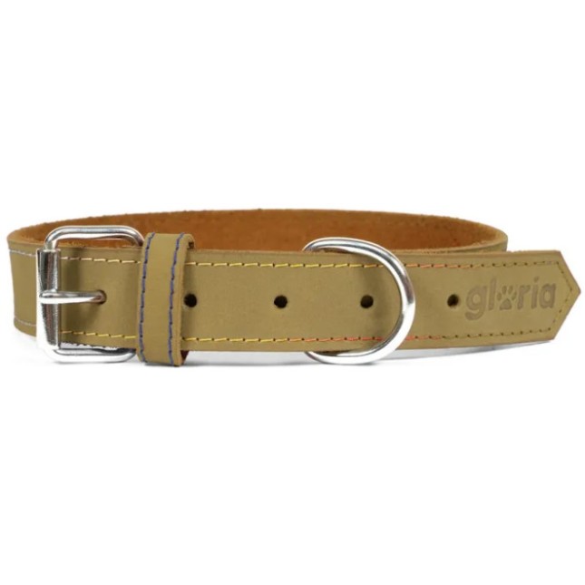 Gloria περιλαίμιο δερμάτινο nobuk πράσινο 55cm X 25mm