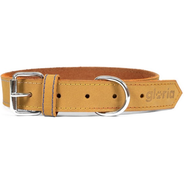 Gloria περιλαίμιο δερμάτινο nobuk κίτρινο 70cm X 30mm Gloria περιλαίμιο δερμάτινο nobuk κίτρινο 70cm X 30mm