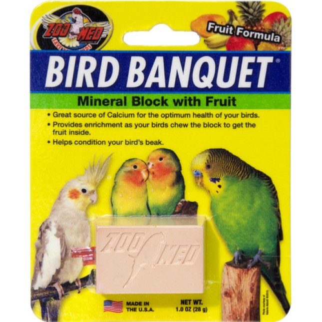 Zoo Med Bird Banquet εύπεπτο ασβέστιο με γεύση φρούτων (Μάνγκο, Μπανάνα, Παπάγια και Ανανά)