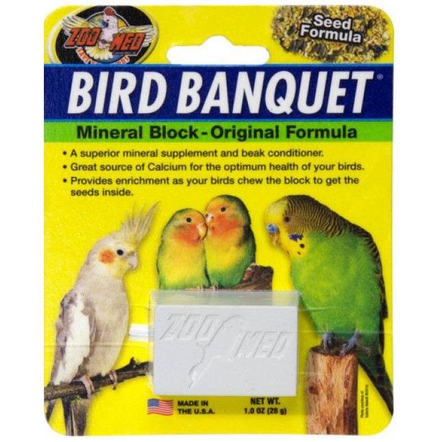 Zoo Med Bird Banquet ασβέστιο με γεύση σπόρων 28g Zoo Med Bird Banquet ασβέστιο με γεύση σπόρων 28g