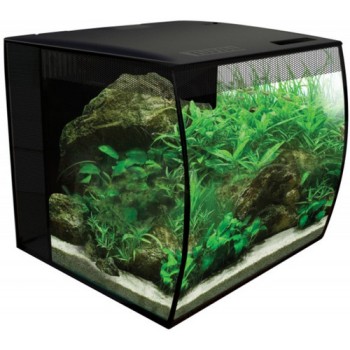 Fluval ενυδρείο flex μαύρο μοντέρνο στυλ με το χαρακτηριστικό καμπύλο μπροστινό μέρος Fluval ενυδρείο flex μαύρο μοντέρνο στυλ με το χαρακτηριστικό καμπύλο μπροστινό μέρος