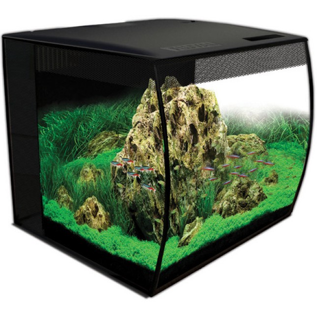 Fluval ενυδρείο flex μαύρο μοντέρνο στυλ με το χαρακτηριστικό καμπύλο μπροστινό μέρος Fluval ενυδρείο flex μαύρο μοντέρνο στυλ με το χαρακτηριστικό καμπύλο μπροστινό μέρος