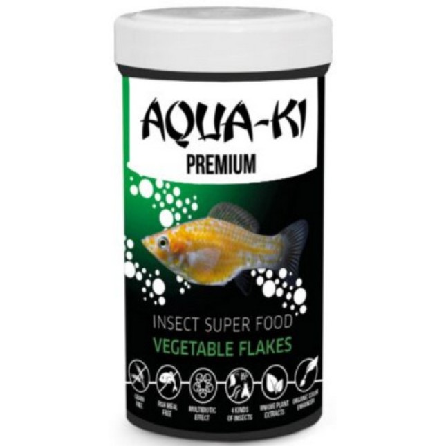 Benelux Aqua-ki νιφάδες για τροπικά ψάρια 250ml/45g Benelux Aqua-ki νιφάδες για τροπικά ψάρια 250ml/45g