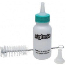 Gloria μπιμπερό με δύο θηλές και βουρτσάκι 11cm 50ml Gloria μπιμπερό με δύο θηλές και βουρτσάκι 11cm 50ml