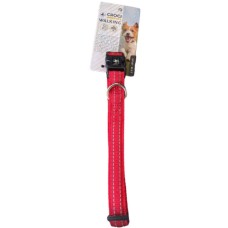 Croci μαλακό νάυλον περιλαίμιο κόκκινο 25x400-650mm Croci μαλακό νάυλον περιλαίμιο κόκκινο 25x400-650mm