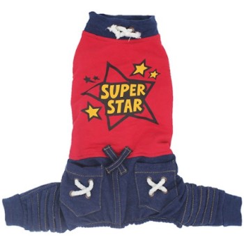 Glee jumpsuit denim pan κόκκινο 2Xlarge 43cm