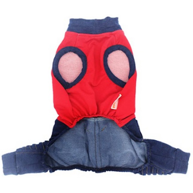 Glee jumpsuit denim pan κόκκινο 2Xlarge 43cm