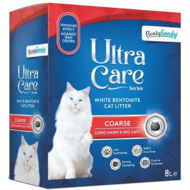 Bentysandy άμμος γάτας ultra care 8lt με χοντρούς κόκκους