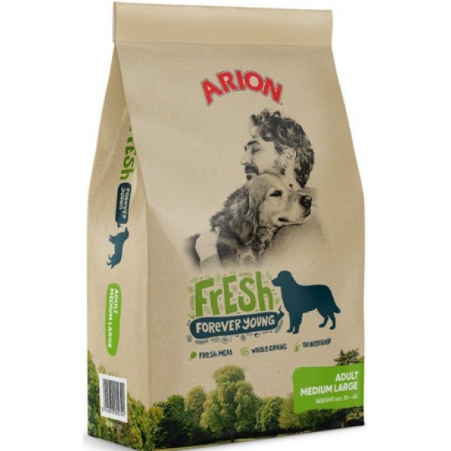 Arion Fresh τροφή για ενήλικους σκύλους μεσαίων και μεγαλόσωμων φυλών 12kg Arion Fresh τροφή για ενήλικους σκύλους μεσαίων και μεγαλόσωμων φυλών 12kg
